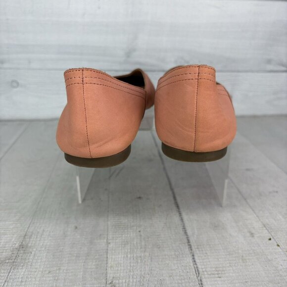 Lucky Brand ALBA Hazel Salmon Leather Slip On Square Toe Ballet Flat Shoe Sz 7 M - Picture 5 of 16